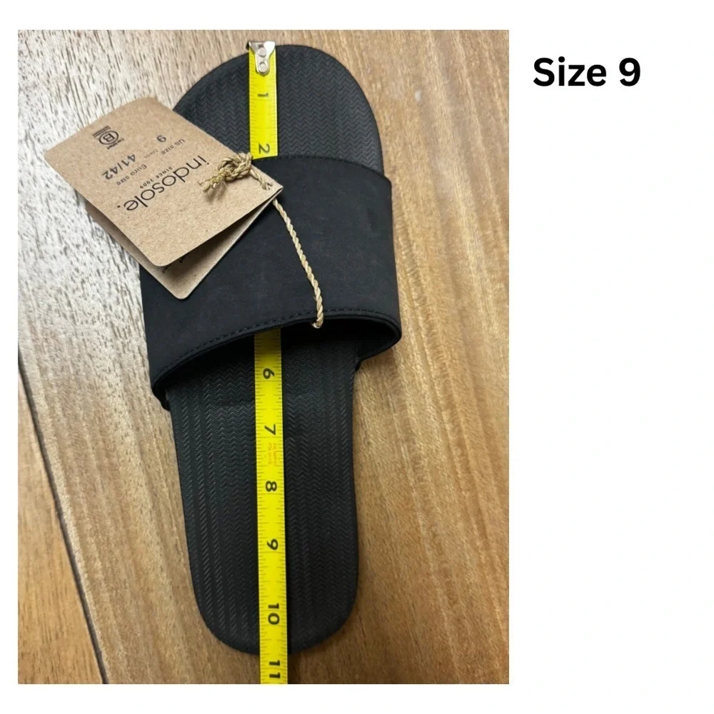 Men’s Indosole Slides - Recycled Tire Soles Black NWT come with box size 12